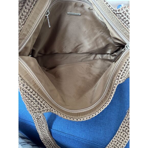 The Sak Crochet Shoulder Bag Purse Computer Tote - Picture 7 of 9